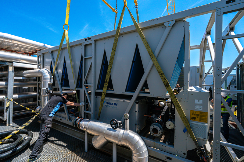 Daikin refuerza la capacidad de climatización de un centro de datos de Nabiax con una enfriadora temporal