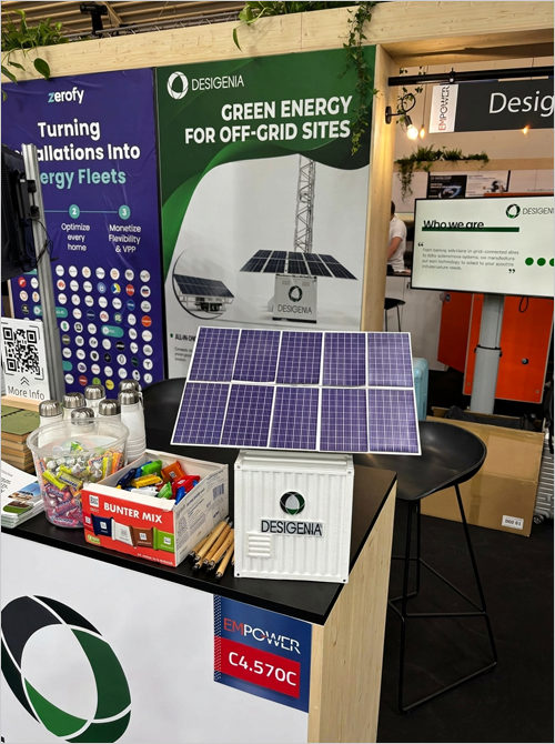 Desigenia estuvo en el pabellón C4, stand 570C, de la feria The Smarter E Europe 2026 con sus soluciones híbridas como pilar fundamental.