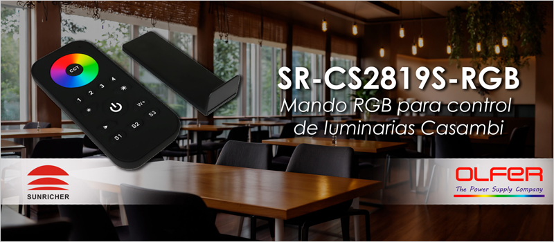 Nuevo mando RGB para el control de luminarias Casambi distribuido por Electrónica OLFER