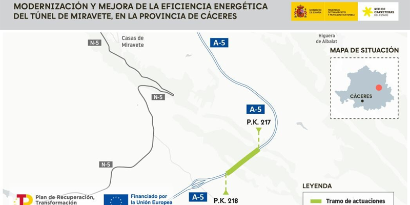 Concluye la modernización y mejora de la eficiencia energética en el túnel de Miravete