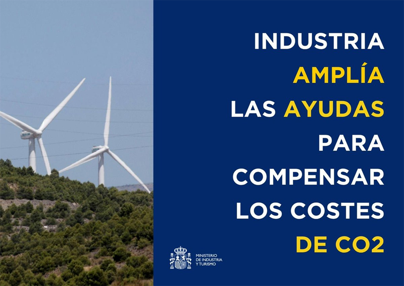Las ayudas para compensar costes indirectos de CO2 se amplían a más de 20 sectores industriales