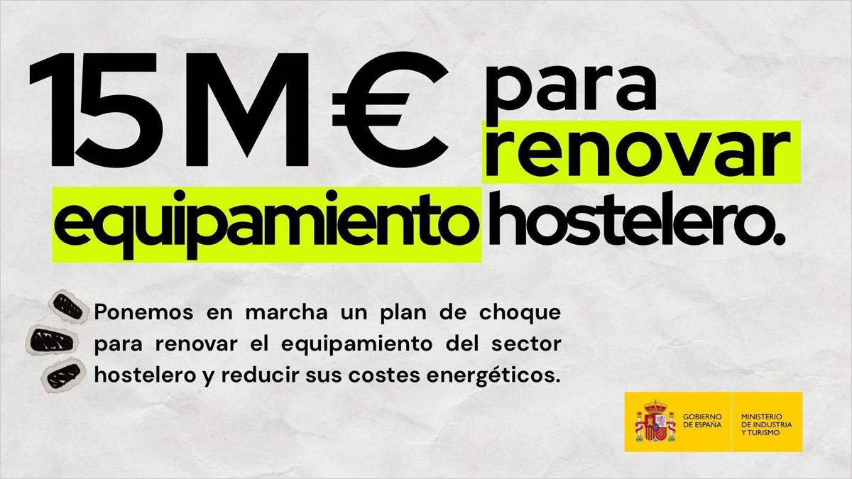 Ayudas de 15 millones para renovar equipos por otros de alta eficiencia energética en la hostelería