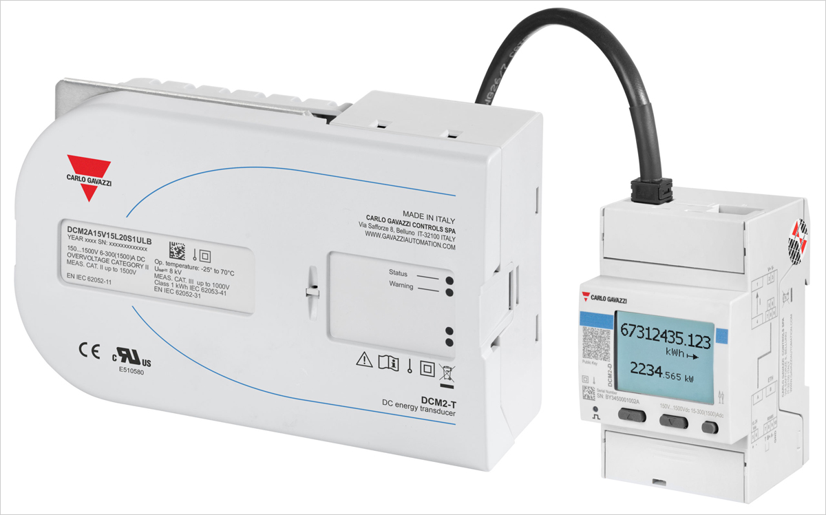 DCM2, el nuevo medidor de energía de conexión directa para sistemas de corriente continua de Carlo Gavazzi