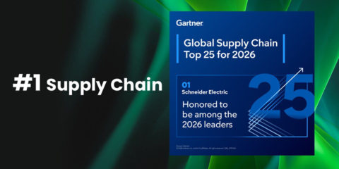 Schneider Electric lidera el Gartner Supply Chain Top 25 de 2026 por cuarto año consecutivo
