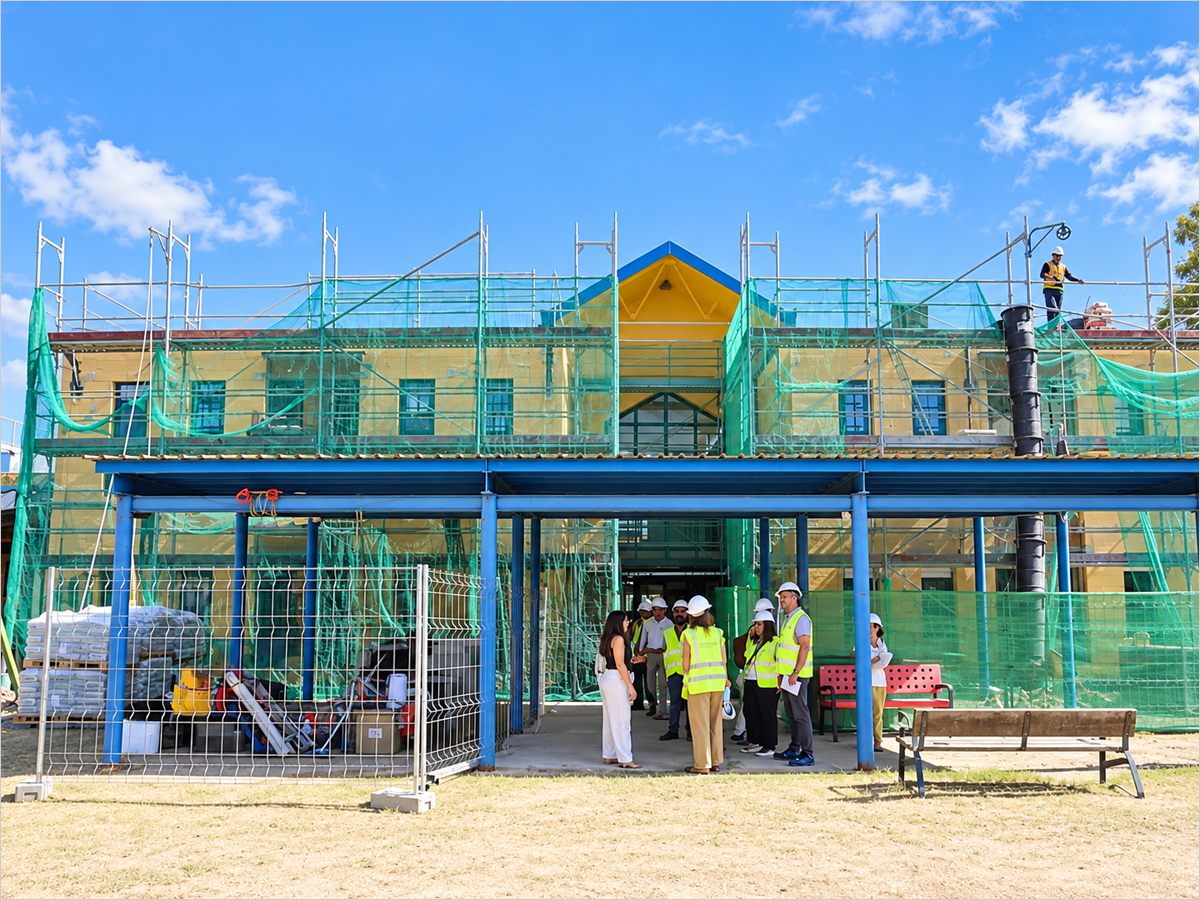 Artecoin supervisa el avance de las obras de mejora energética de la Escuela Infantil Mafalda de Getafe