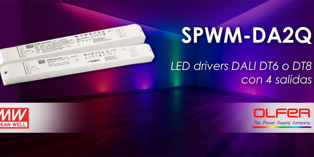 La serie SPWM‑DA2Q está diseñada para una amplia variedad de aplicaciones con tiras LED.