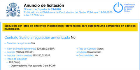 Baleares saca a licitación cuatro instalaciones de autoconsumo compartido con 310 kW fotovoltaicos