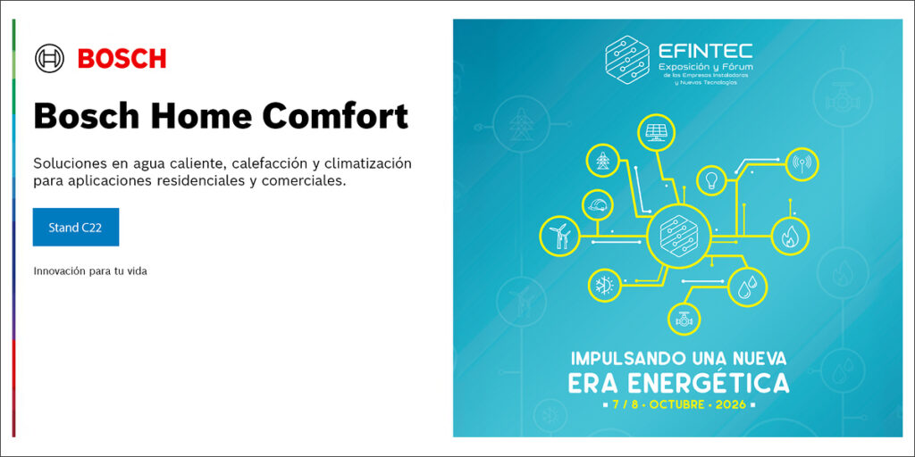 Las soluciones Bosch e Hitachi para climatización, calefacción y ACS se mostrarán en Efintec 2026