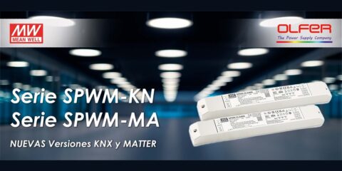 Mean Well y Electrónica OLFER amplían la serie SPWM con drivers LED KNX y Matter
