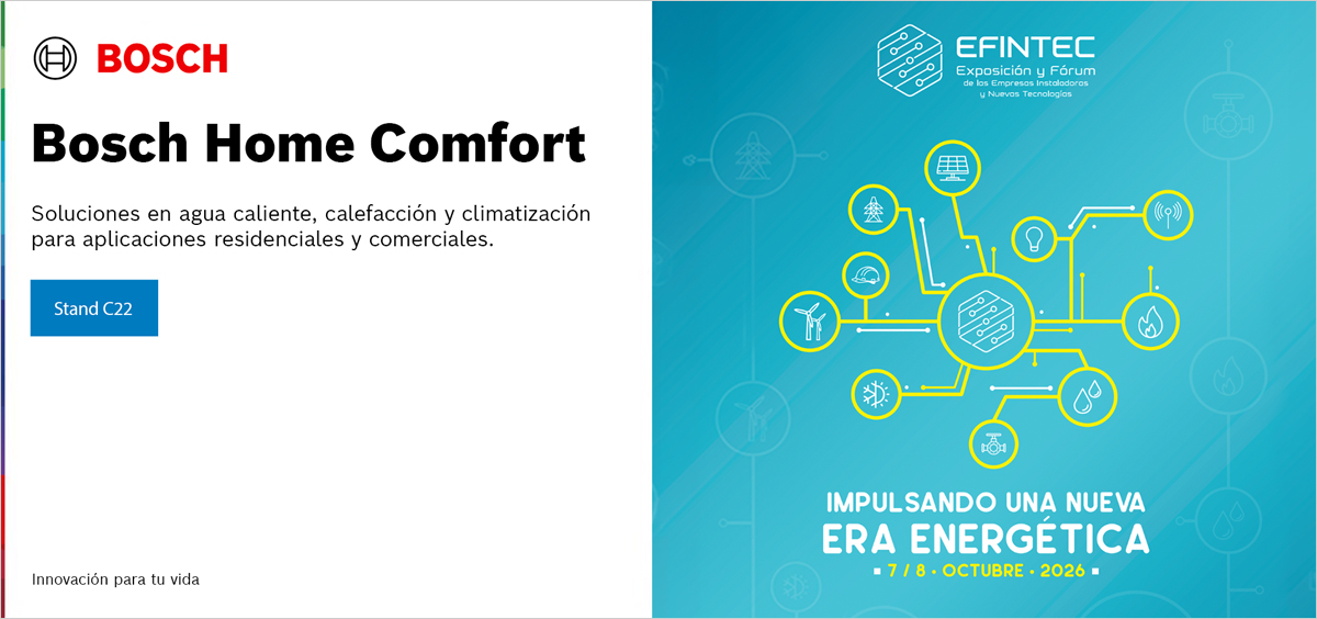 Las soluciones Bosch e Hitachi para climatización, calefacción y ACS se mostrarán en Efintec 2026